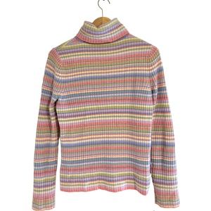 Vintage Ralph Lauren Wool Angora Striped Turtleneck